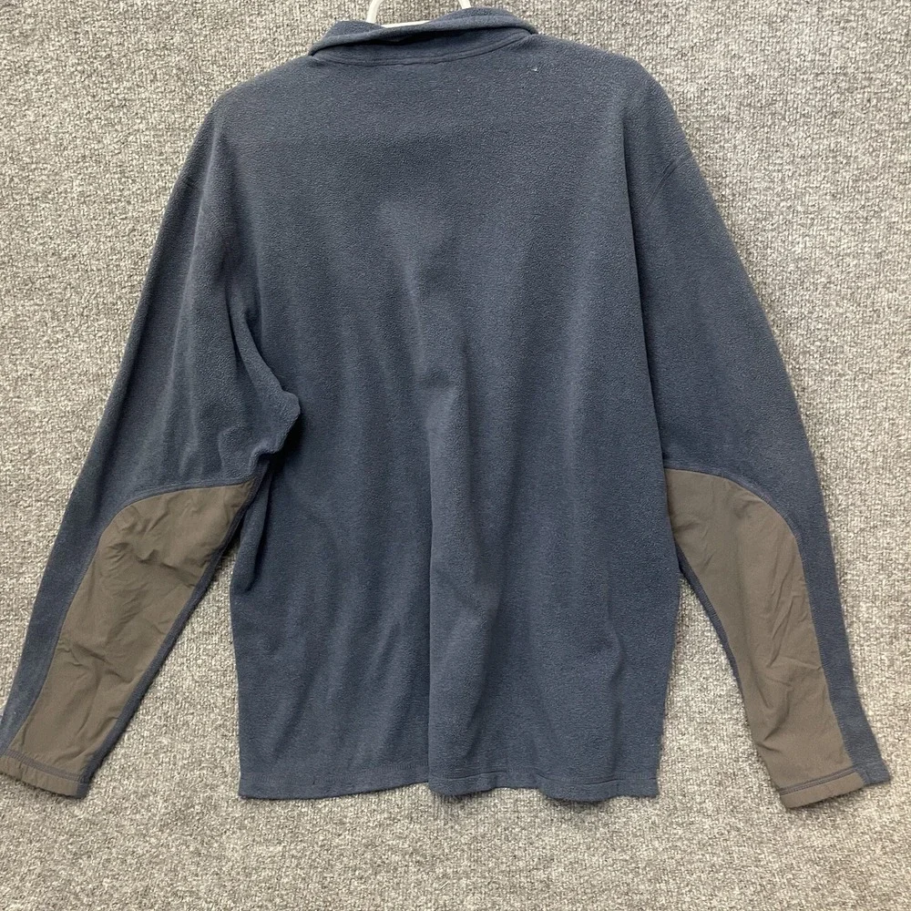 The North Face Sweater Mens Fleece 1/4 Zip Pullover Chimborazo Blue Gray XL